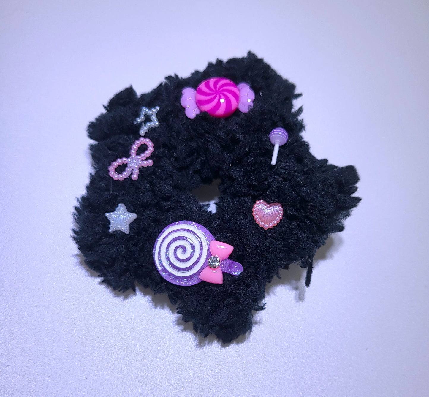 Purple Candy Fluffy Clip