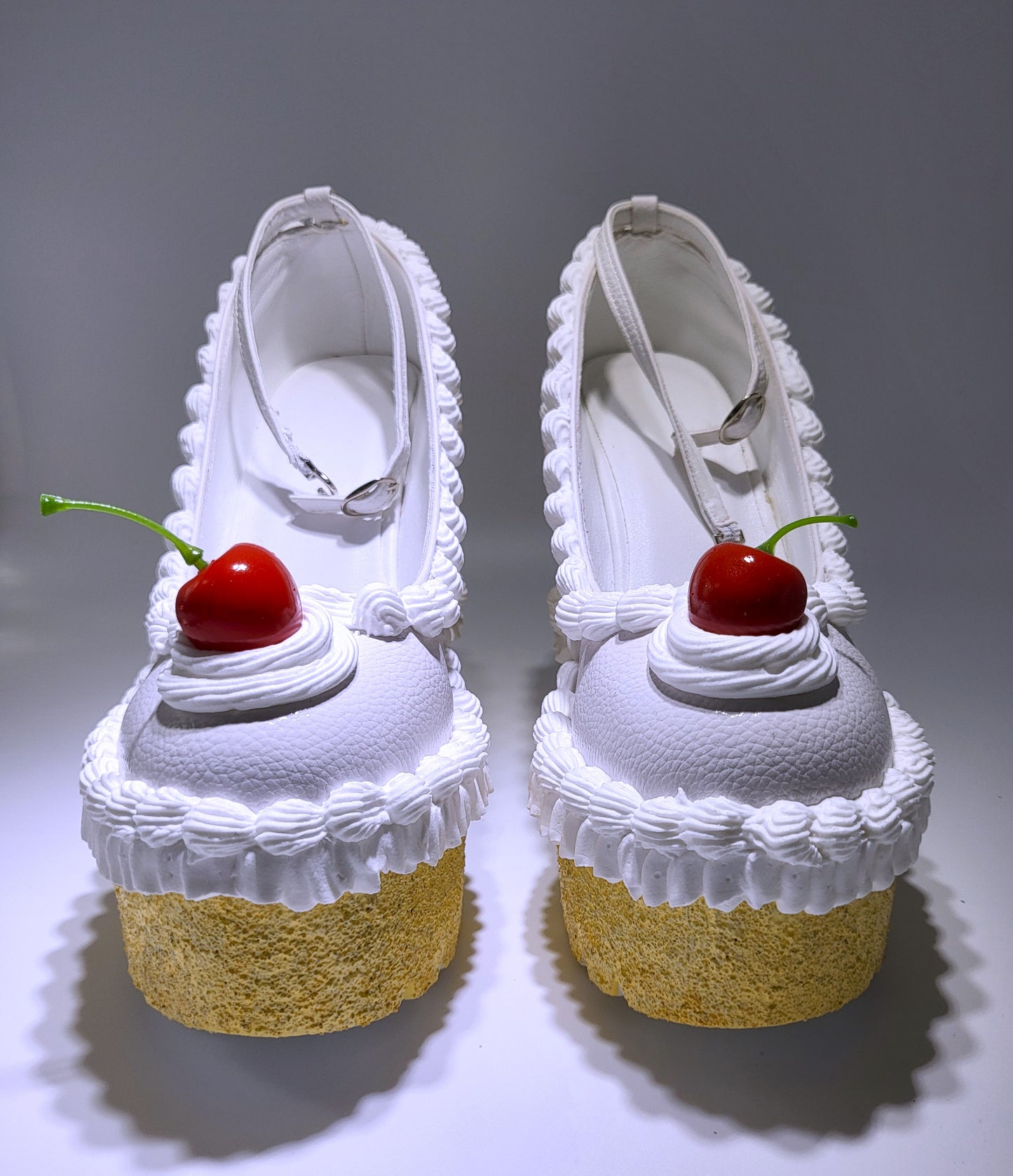 Vanilla Cake Shoes with a Cherry on Top