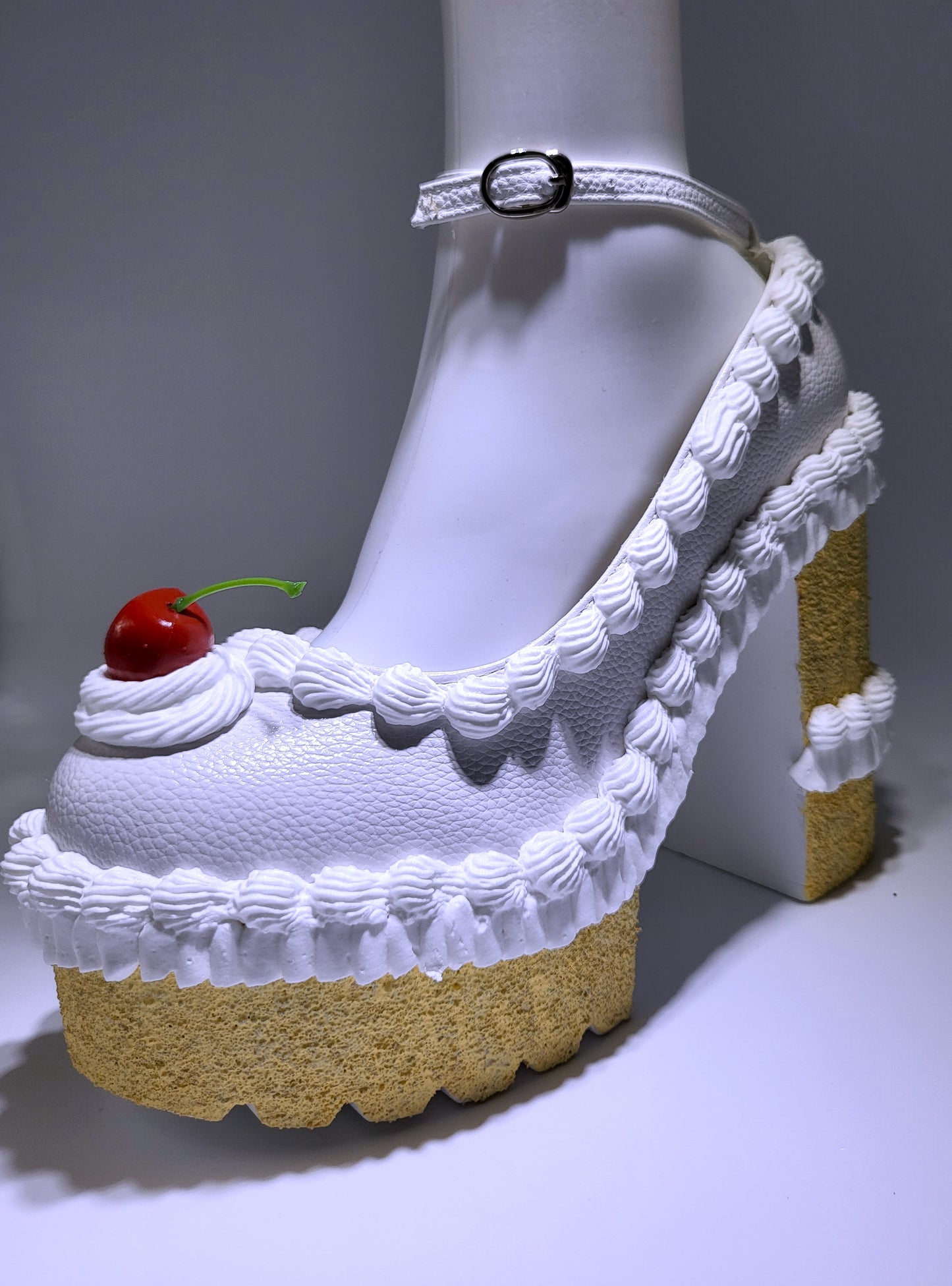 Vanilla Cake Shoes with a Cherry on Top