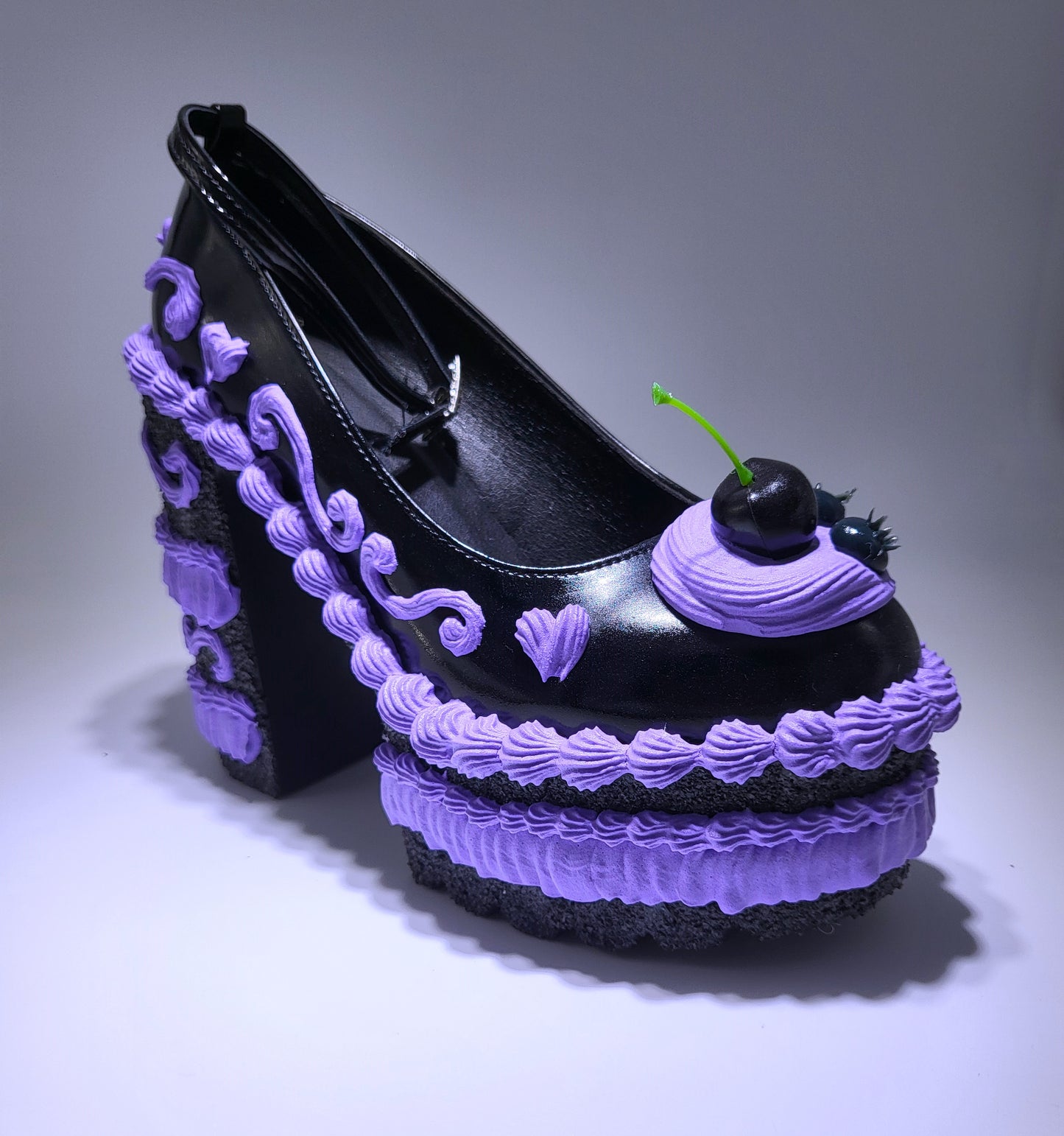 Dark Berry Platform Cake Heel