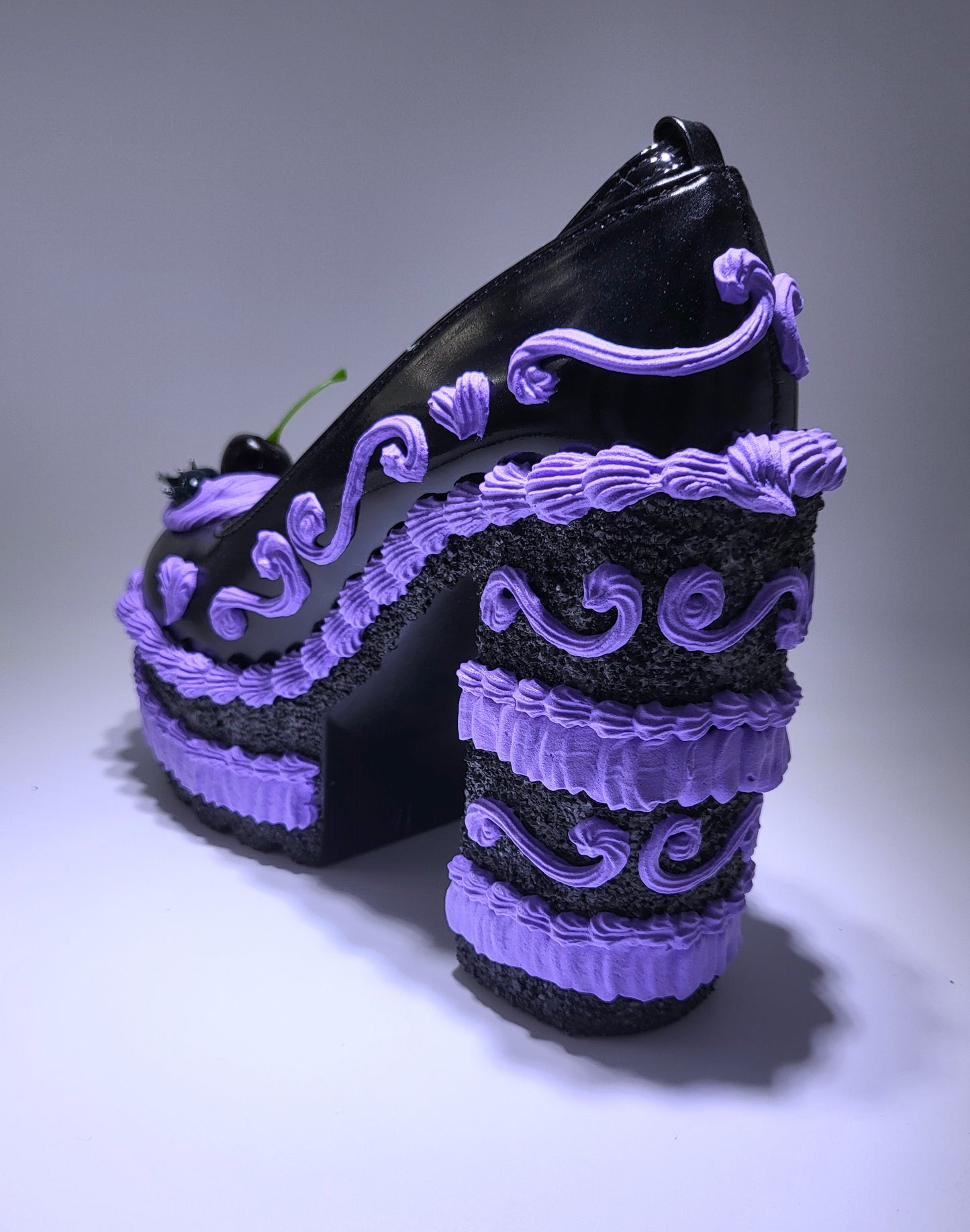 Dark Berry Platform Cake Heel