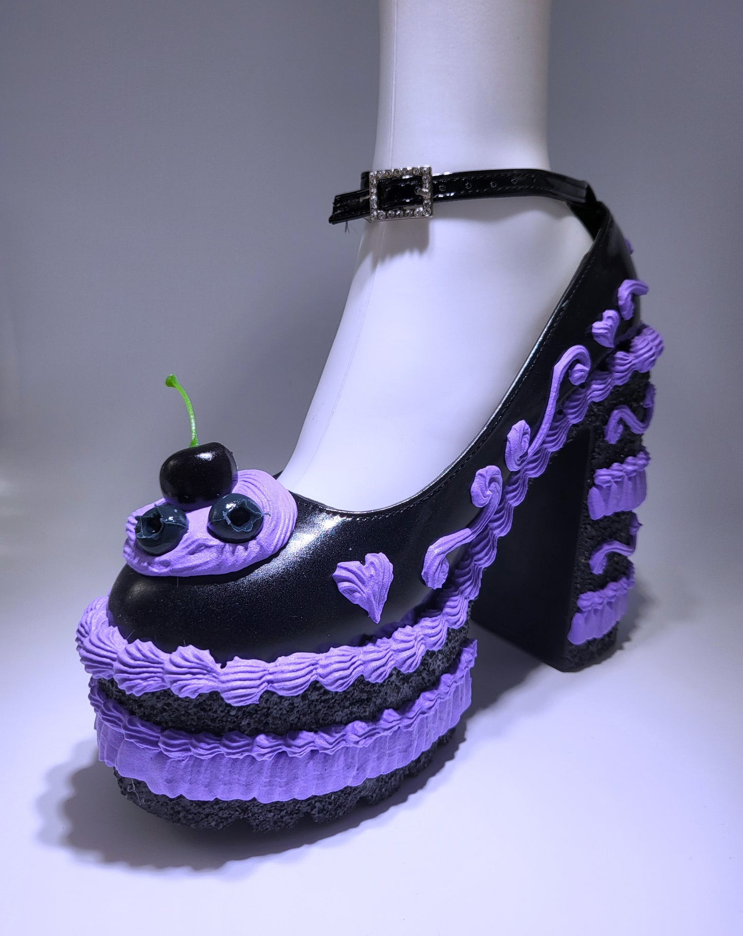 Dark Berry Platform Cake Heel