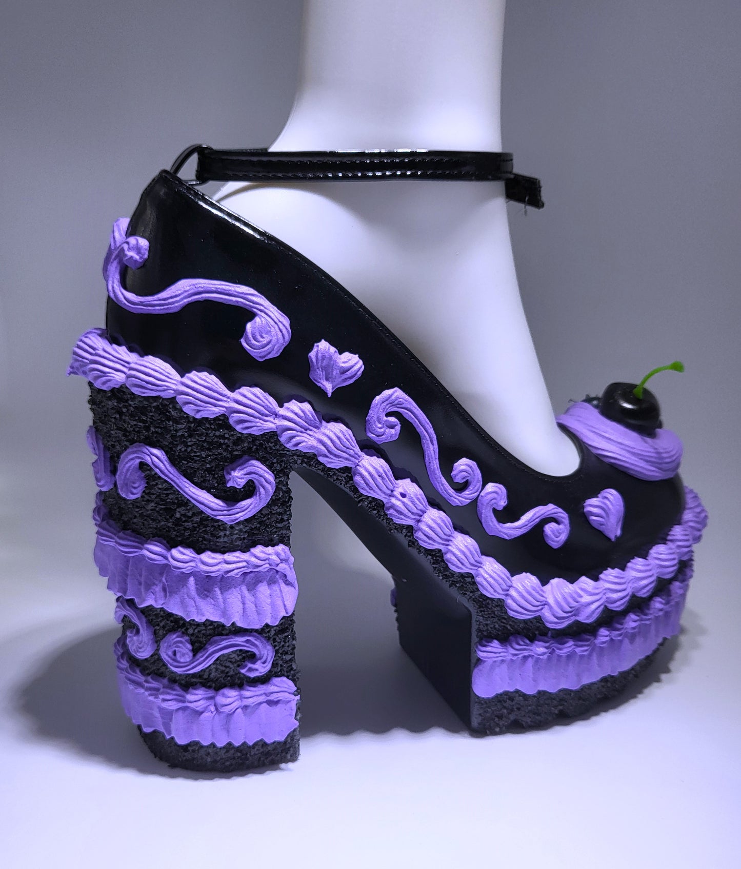 Dark Berry Platform Cake Heel