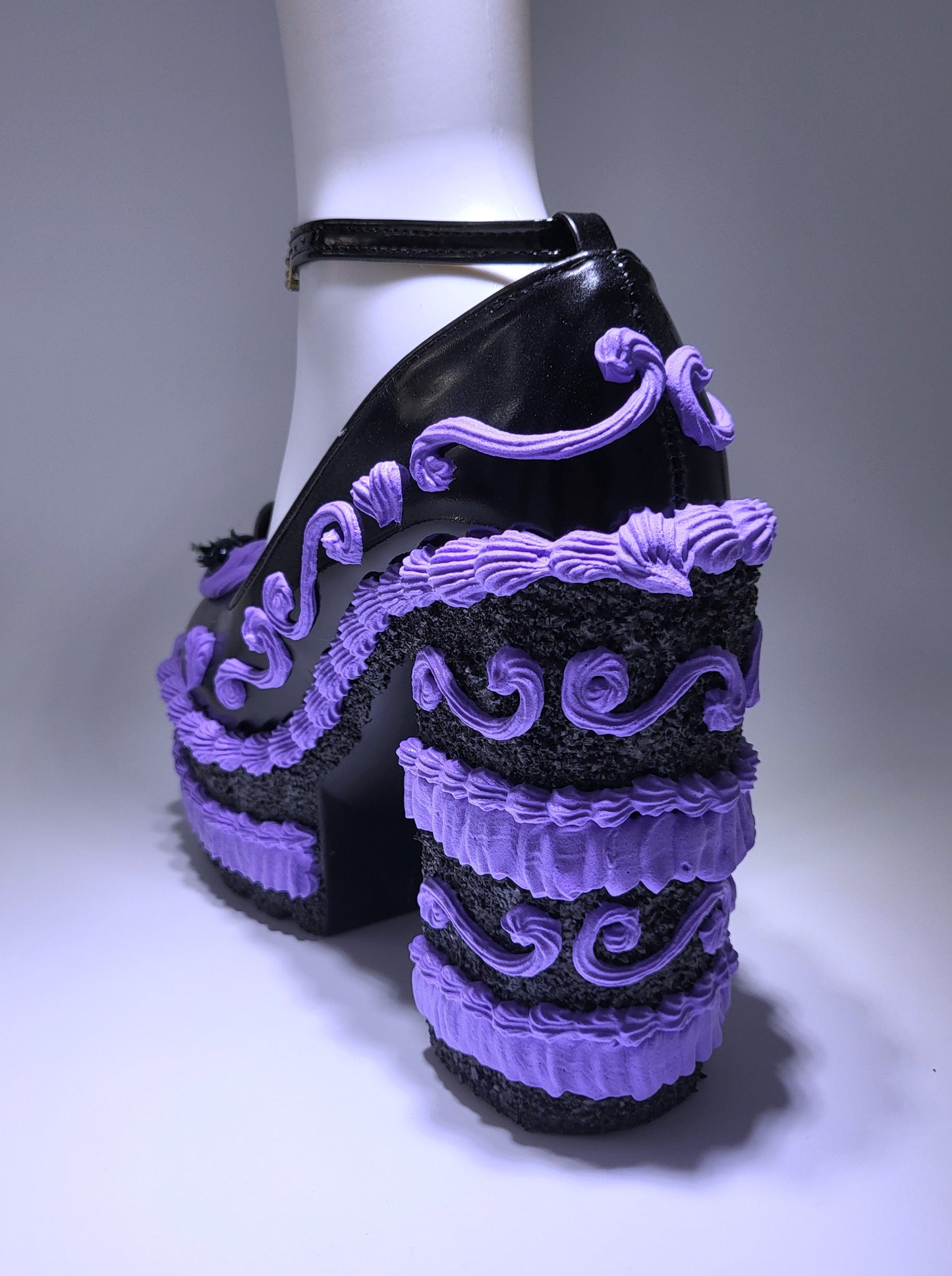 Dark Berry Platform Cake Heel