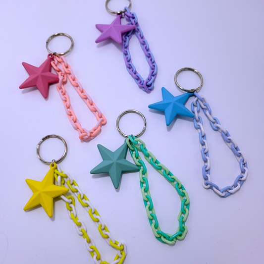 Pastel Star Keychain