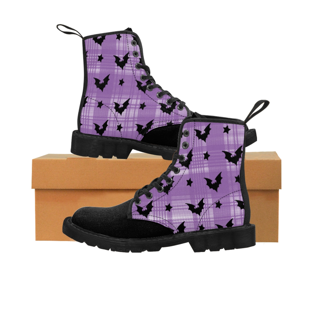 Women's Plaid Bat Boots