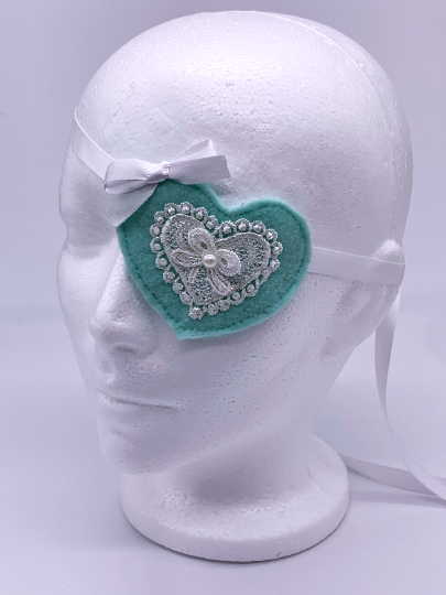 Mint Classical Lace Doily Eye patch