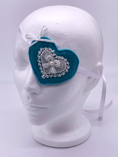 Blue Classical Lace Doily Eye patch