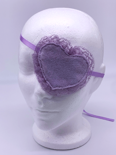 Lavender Heart Lace Eyepatch