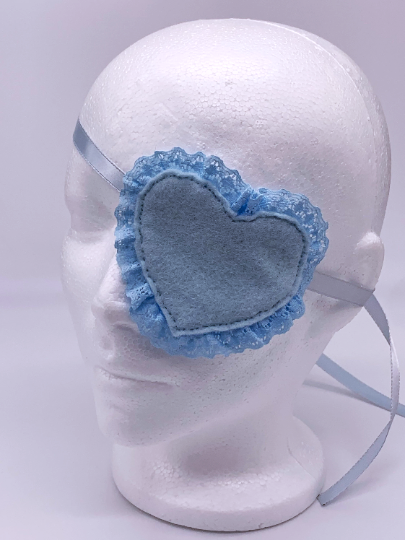 Blue Heart Lace Eyepatch